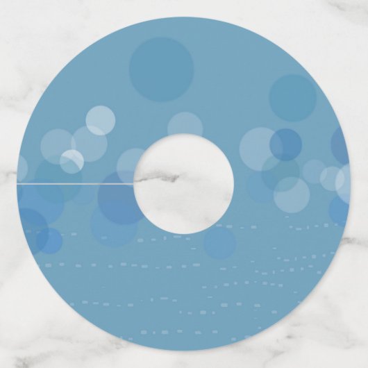 ファンタジーカラフル線（青い円ダッシュ） ワイングラスタグ (裏面)