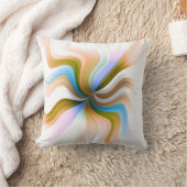 ファンタジーカラーウェーブアートデザイン抽象芸術 クッション (ブランケット)