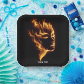 ファンタジーカワイガールフレイムファイヤー ペーパープレート (パーティー)