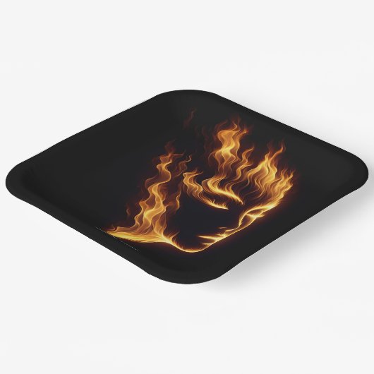 ファンタジーカワイガールフレイムファイヤー ペーパープレート (傾斜あり)