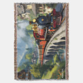 ファンタジーカワイクリムゾンアンティーク列車 スローブランケット (正面縦)