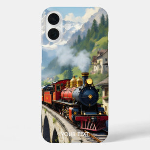 ファンタジーカワイクリムゾンアンティーク列車 iPhone 16 PLUSケース