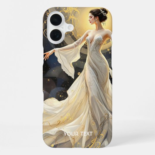 ファンタジーカワイレディ踊り宇宙 iPhoneケース (裏面)