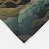 ファンタジーカワイヴィヴィッド日本のアンティークヴィレッジ フリースブランケット (角)