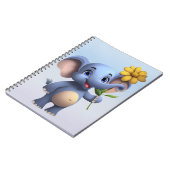 ファンタジーカートゥーンエレファントノートブック6.5 x 8.75インチ ノートブック (左側)