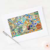 ファンタジーガウディ。写真2 長方形シール (封筒)