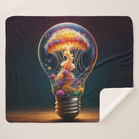 ファンタジーガラス球水中競技発光創造性 シェルパブランケット (正面(横))