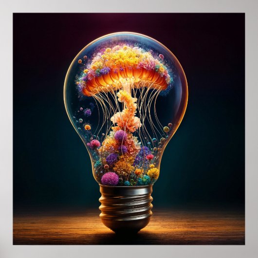 ファンタジーガラス球水中競技発光創造性 ポスター (正面)