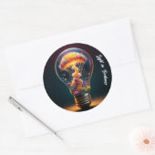 ファンタジーガラス球水中競技発光創造性 ラウンドシール (封筒)