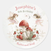 ファンタジーガーデンで舞い踊る妖精の誕生日 ラウンドシール (正面)