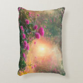 ファンタジーガーデンの花 – 枕 アクセントクッション (正面(垂直))