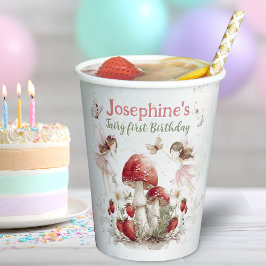 ファンタジーガーデンフェアリー1歳の誕生日ガール小 紙コップ