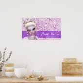 ファンタジーガーリーブロンド・ダイヤモンドの少女のポスター ポスター (キッチン)