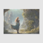 ファンタジーガールと城のデコパージュ 薄葉紙 (正面)