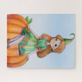 ファンタジーガールオンアパンプキンジグソーレパズル ジグソーパズル (横)