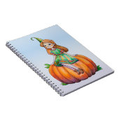 ファンタジーガールオンアパンプキンノートブック6.5 x.8.75インチ ノートブック (右側)