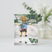 ファンタジーガールパドル跳び上げ葉書 ポストカード (スタンド正面)