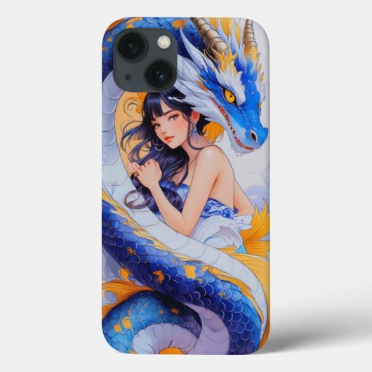 ファンタジーガール&ブルードラゴンiPhoneケース Case-Mate iPhoneケース (裏面)