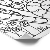 ファンタジーガ、フラワーカラーリングポスター16" x24" ポスター (角)