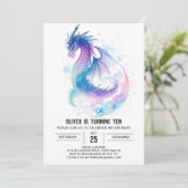 ファンタジーキッズミティカルドラゴン誕生日 招待状 (スタンド正面)