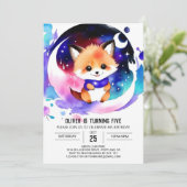 ファンタジーキツネ誕生日 招待状 (スタンド正面)