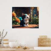 *~*ファンタジーキティ猫5:4ネコ猫 ポスター (キッチン)