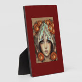 ファンタジーキノコ女性アーティストデザイン画アート フォトプラーク (側面)