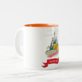 ファンタジーキャッスルカスタム文字 ツートーンマグカップ (正面左)