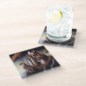 ファンタジーキャッスルファンタジーアートガラスコースター ガラスコースター (アングル)