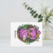 ファンタジーキャベツフクロウ ポストカード (スタンド正面)