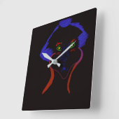 ファンタジーキャラクターアート スクエア壁時計 (傾斜)