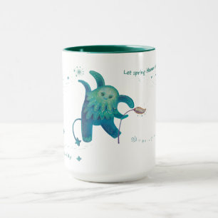 ファンタジーキャラクター「春開花をハートに入れる。 マグカップ
