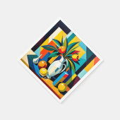 ファンタジーキュビズムの静物詩 スタンダードカクテルナプキン (角)