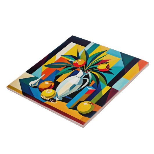 ファンタジーキュビズムの静物詩 タイル (側面)