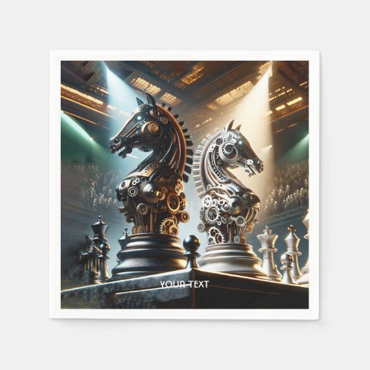 ファンタジーキュートなチェス騎士団 スタンダードカクテルナプキン (正面)