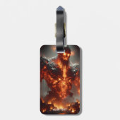 ファンタジーキュートな火の素火 ラゲッジタグ (裏面縦)