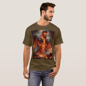 ファンタジーキュートな火の素火 Tシャツ (正面フル)