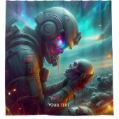 ファンタジーキュートウォリアー宇宙喪 シャワーカーテン (正面)