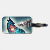 ファンタジーキュートウルフフォレスト宇宙 ラゲッジタグ (裏面横)