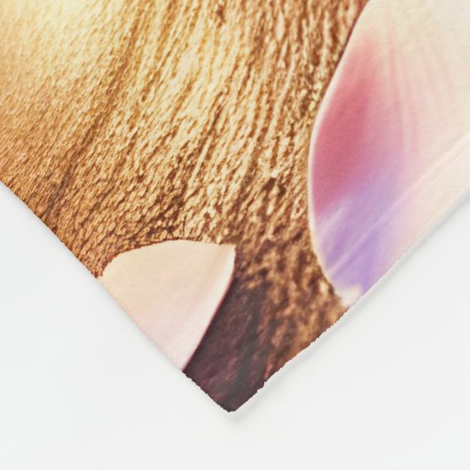 ファンタジーキュートキツネ敷設桜 フリースブランケット (角)