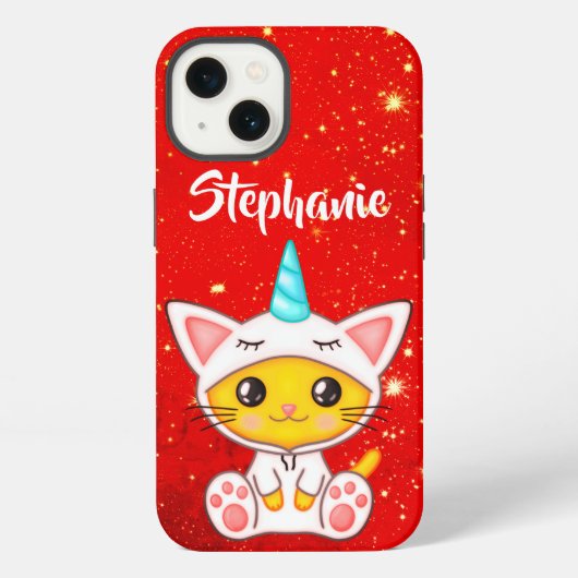 ファンタジーキュートキティコーン iPhoneケース (裏面)