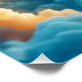 ファンタジーキュートクラウドベビーライオン ポスター (コーナー)