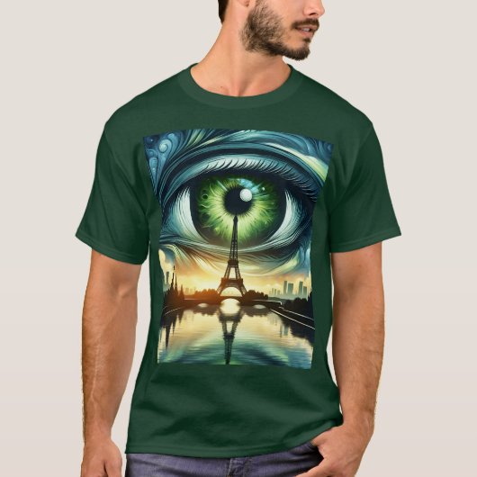 ファンタジーキュートグリーンアイズパリ Tシャツ (正面)
