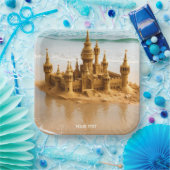 ファンタジーキュートサンドキャッスルビーチ ペーパープレート (パーティー)