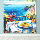 ファンタジーキュートシービュースパゲッティ キャンバスプリント (インサイチュ (ウッドフロア))