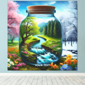 ファンタジーキュートジャールウィンター春 キャンバスプリント (インサイチュ (ウッドフロア))