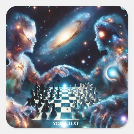 ファンタジーキュートチェス宇宙スター スクエアシール (正面)