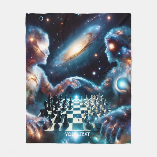ファンタジーキュートチェス宇宙スター フリースブランケット (正面)