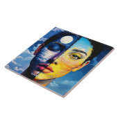 ファンタジーキュートデイナイト顔 タイル (側面)