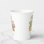 ファンタジーキュートドラゴンキャッスルレインボー子供の誕生日 紙コップ (左)